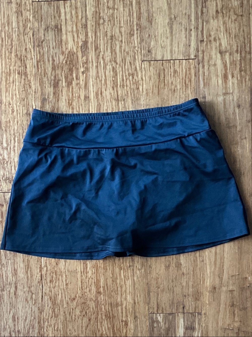 Lands' End Navy Athletic Skort with Built-In Shorts